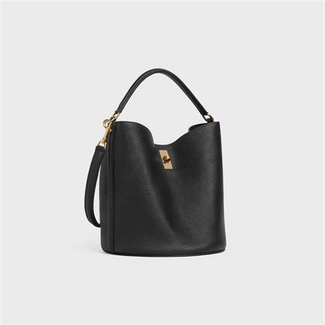 CELINE Supple Grained Calfskin Long Strap Big Bag Bucket 